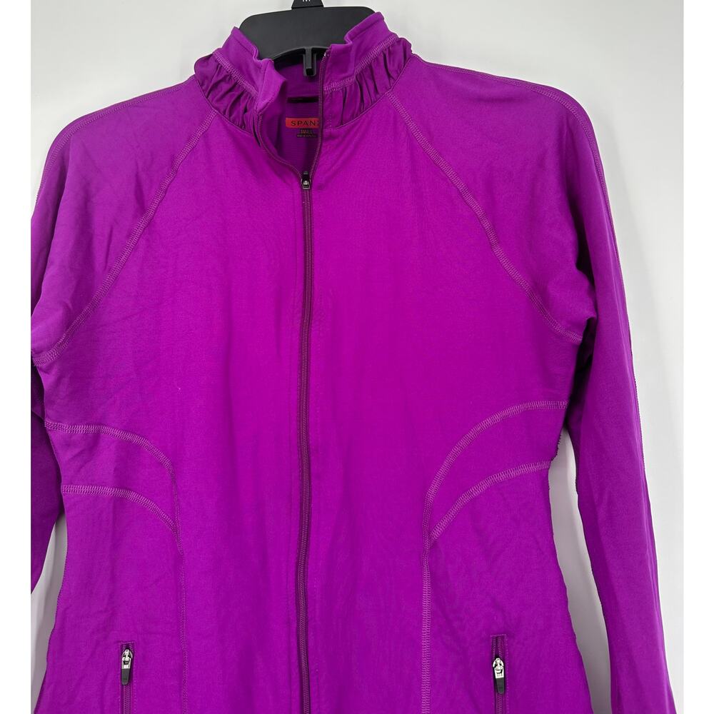SPANX Active Contour Zip Up women’s size S purple - Picture 3 of 8